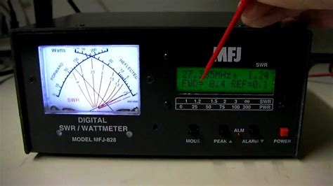 MFJ-828 Digital SWR Watt Frequency Counter HF / CB Meter Overview - YouTube