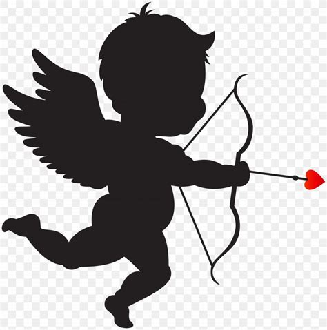 Valentine's Day Cupid Clip Art, PNG, 7904x8000px, Valentine S Day, Art, Black And White, Cupid ...