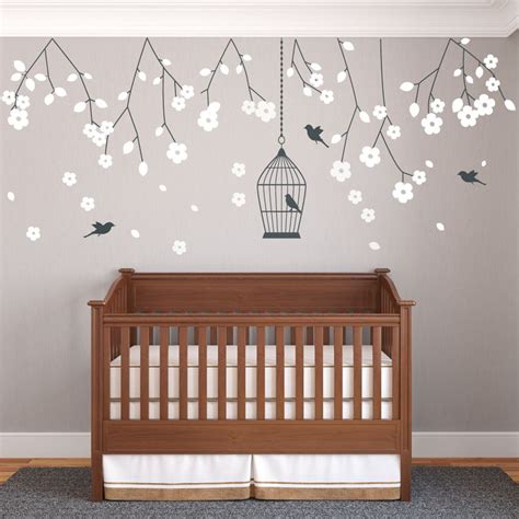 Nursery Hanging Blossom Branches Wall Sticker Vinyls | Baby room decor ...