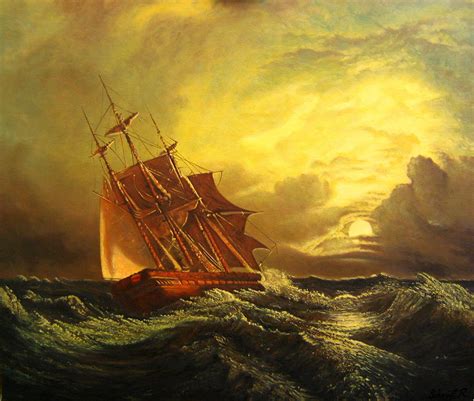 Sea storm Painting by Schmidt Roger - Fine Art America