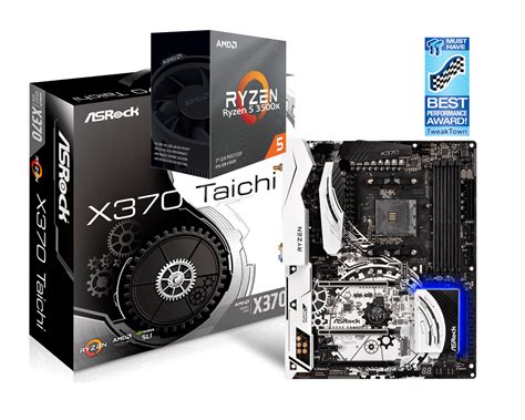 AMD RYZEN 5 3500X 6-Core 3.6 GHz (4.1 GHz Max Boost) + ASRock X370 Taichi ATX AM4 Motherboard Bundle