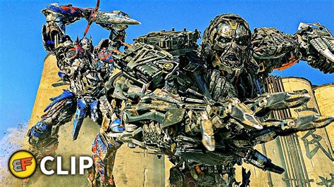 Optimus Prime vs Lockdown - Final Battle | Transformers Age of Extinction 2014 IMAX Movie Clip ...