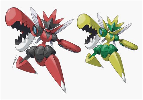 Pokemon Shiny Mega Scizor, HD Png Download - kindpng