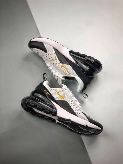 Nike Air Max 270 White/Metallic Gold/Black – FashionMarshall Shoes