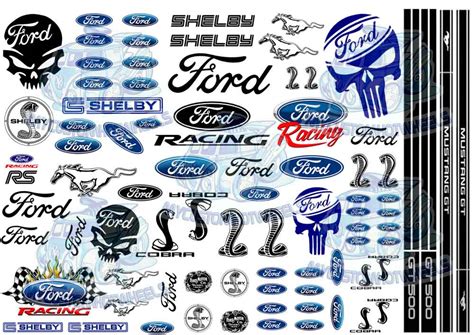 Ford Racing Decals | My Custom Hotwheels Model Car Decals & Dioramas