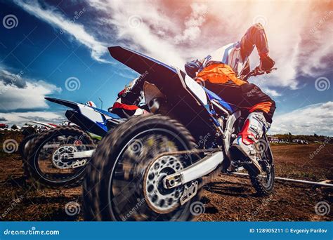 Motorcross stunts bike. stock image. Image of action - 128905211