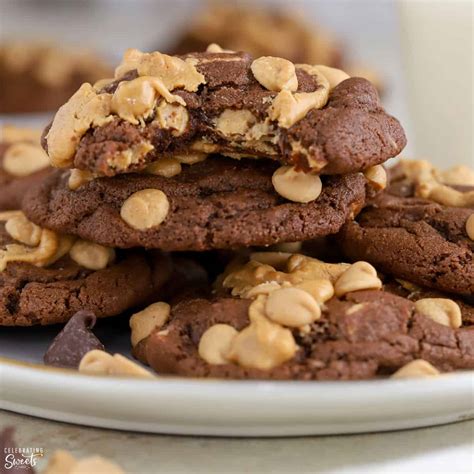 Chocolate Peanut Butter Cookies - Celebrating Sweets