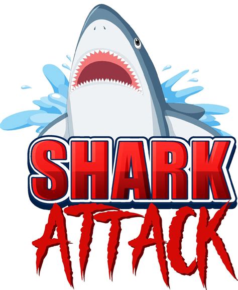 Shark attack font logo with cartoon aggressive shark 6769001 Vector Art at Vecteezy