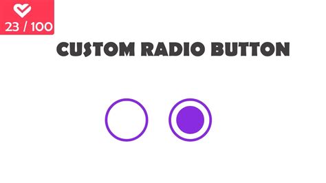 How To Create a Custom Radio Button using only HTML and CSS