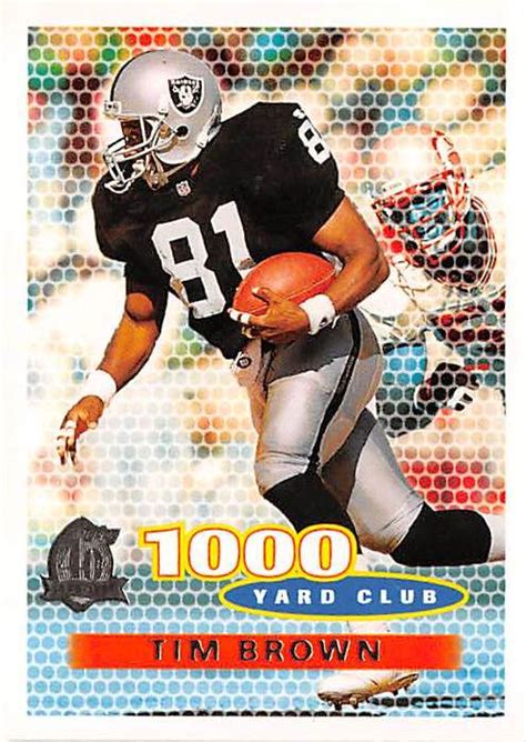 Tim Brown football card (Los Angeles Raiders) 1996 Topps #248 1000 Yard ...