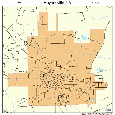 Haynesville Louisiana Street Map 2233525