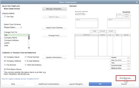 Create Invoice Template Quickbooks – PARAHYENA