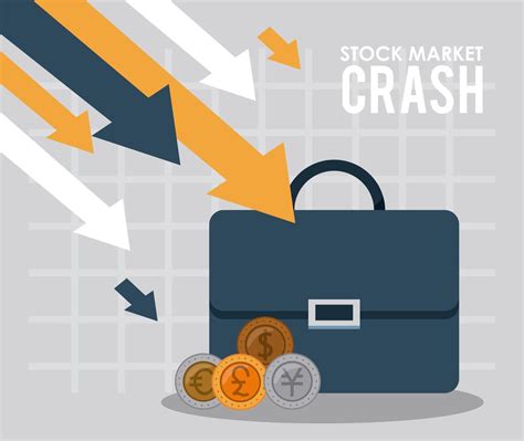 stock market crash with portfolio and infographic 3902984 Vector Art at ...