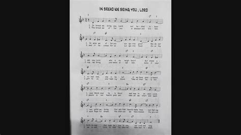 In Bread We Bring You Lord - Catholic Mass Song Sheet Music