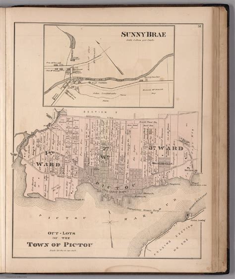 Map of Out-Lots of the Town of Pictou and inset map of Sunny Brae | Map, Pictou, Vintage world maps