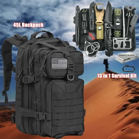 SURVIVAL OUTDOOR KITS Military Tactical Backpack EDC Emergency Gear Camping Tool $67.99 - PicClick