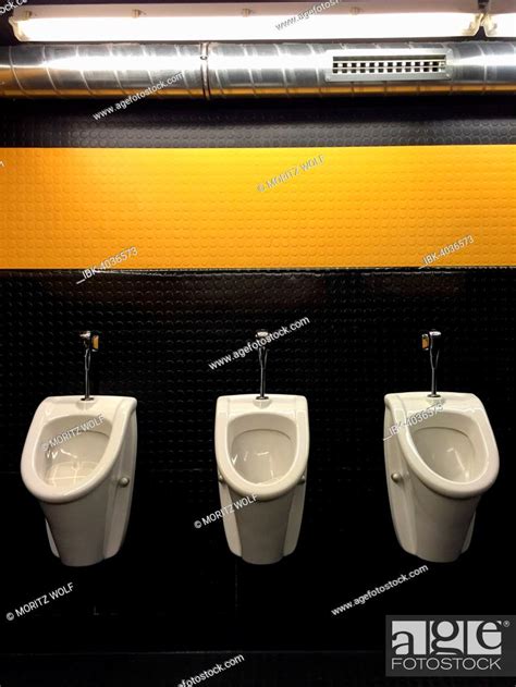 Urinals in men's room, Stock Photo, Picture And Royalty Free Image. Pic. IBK-4036573 | agefotostock