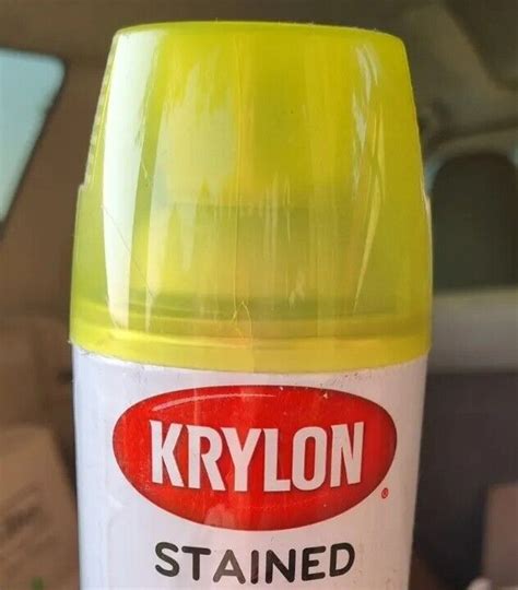 Lot 2 Krylon Stained Glass Paint Translucent Paint Glass Canary Yellow ...