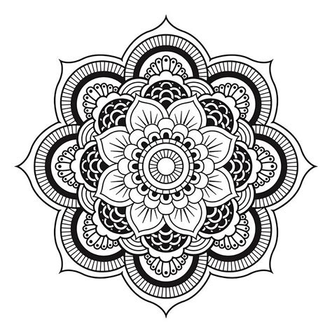 Mandala to download free simple flower - Mandalas Adult Coloring Pages