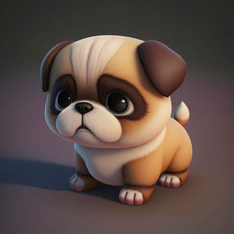 Premium Photo | Cute dog 3d render