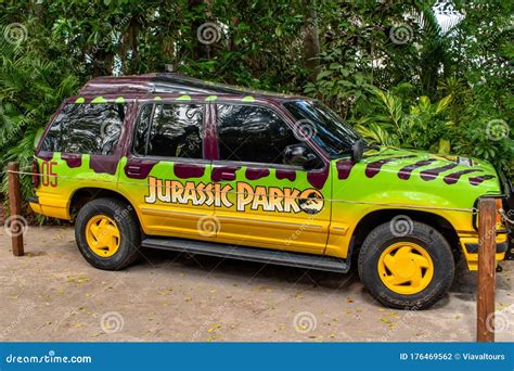 Jurassic Park Jeep at Universals Islands of Adventure 132 Editorial Photography - Image of ...