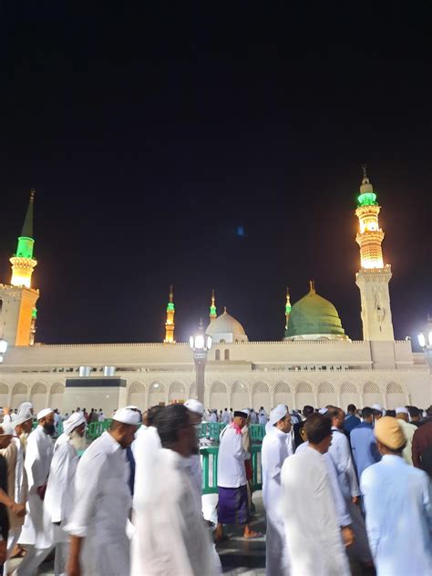 Medina, Saudi Arabia, Oct 2022 - Beautiful view of Masjid Al Nabawi ...