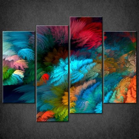 ABSTRACT COLOURFUL SPLIT CANVAS WALL ART PICTURES PRINTS LARGER SIZES AVAILABLE | eBay