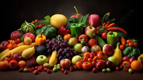 Fruits And Veggies Arranged On A Black Background, Fruit And Veg Picture, Fruit, Veg Background ...