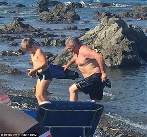 Great British Bake Off's Paul Hollywood shirtless with wife and son in Cyprus | Daily Mail Online