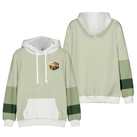 Tubbo Hoodies – Colorblock Bee Logo Printed Pullover Hoodie | MCYT Store