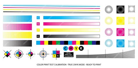 Premium Vector | Color mixing scheme or color print test calibration concept eps vector