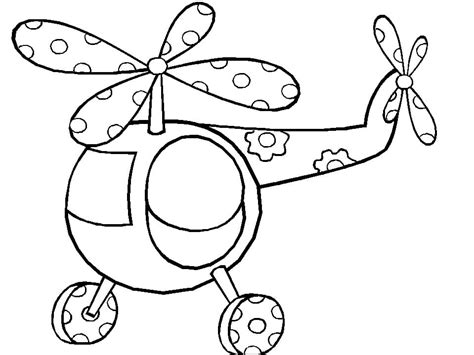 Cute Helicopter For Kids coloring page - Download, Print or Color Online for Free