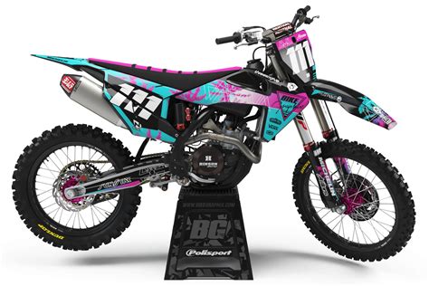 Husqvarna Miami Nights Semi Custom Motocross Graphics - BikeGraphix