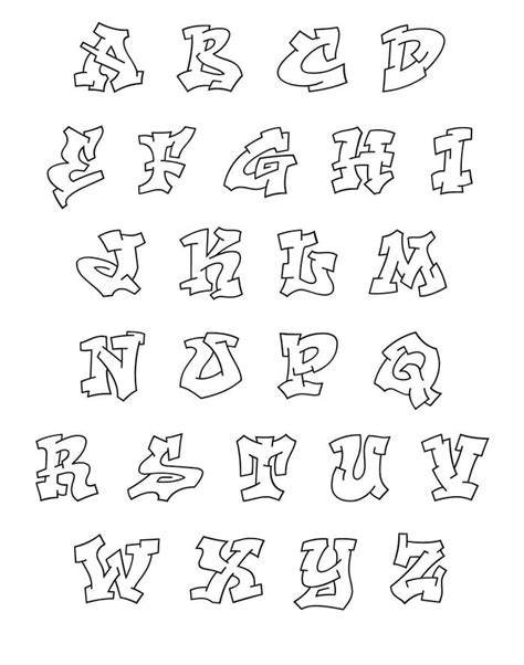 Printable Graffiti Bubble Letters – Free download and print for you.