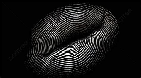 Black And White Portrait Of A Fingerprint Background, Fingerprint ...