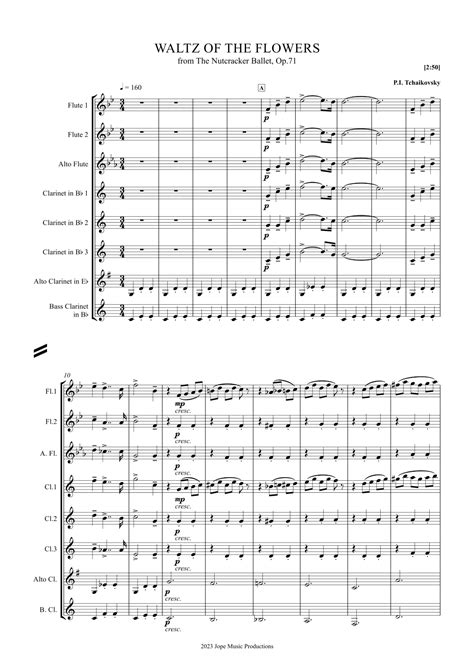 Waltz of the Flowers - Tchaikovsky (arr. Jope) by P.I. Tchaikovsky Sheet Music for Woodwind ...