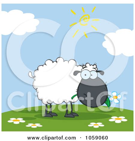 Grazing sheep clipart - Clipground