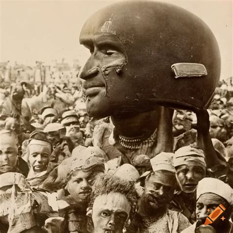 Historic image of the giant of kandahar wearing a football helmet on ...