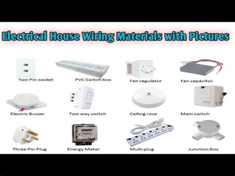 Electrical house wiring materials with pictures||Electrical work materials name and pictures ...