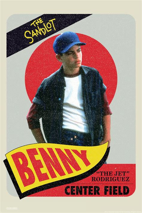 The Sandlot Movie Benny The Jet Rodriguez Baseball Card Retro Vintage Sports Film Laminated Dry ...