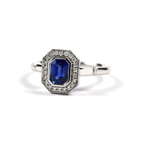 Sapphire Art Deco Ring - Stonechat Jewellers