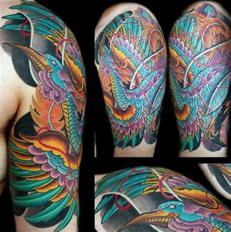 50 Japanese Phoenix Tattoo Designs For Men - Mythical Ink Ideas