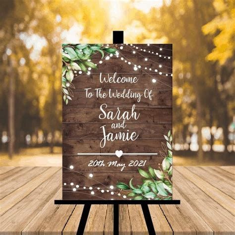 Rustic Wedding Welcome Sign, Wood Rustic Wood Wedding Sign, Welcome ...