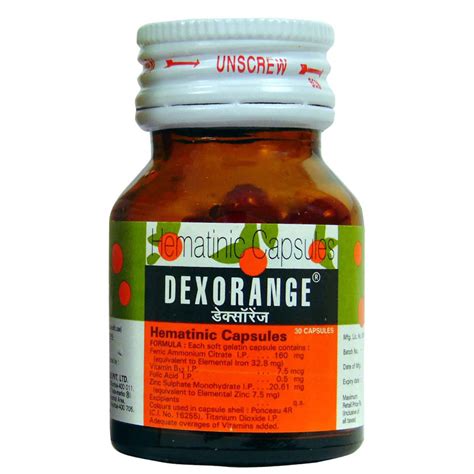 Dexorange Capsule 30's Price, Uses, Side Effects, Composition - Apollo Pharmacy