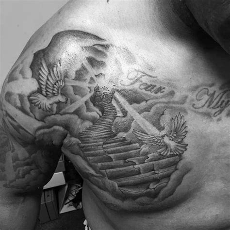 50 Heaven Tattoos For Men - Higher Place Design Ideas