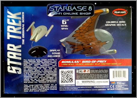 ROMULAN BIRD OF PREY STAR TREK 1/1000 POLAR LIGHTS MODEL KIT