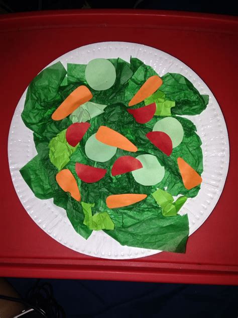 Preschool Veggie Salad Craft | Preschool crafts, Daycare crafts ...