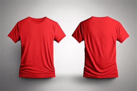 Red Shirt Template Front Back