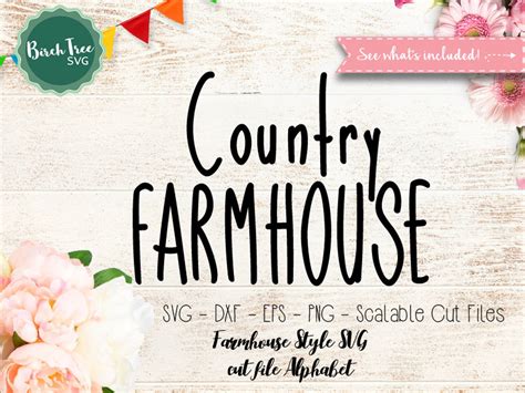 Country Farmhouse Alphabet SVG Fonts Farmhouse Font SVG Svg | Etsy