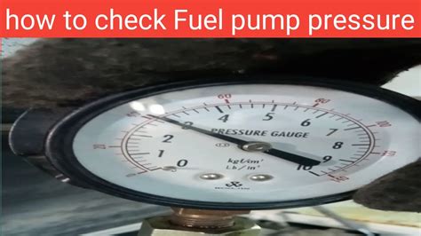 how to check Fuel pump pressure - YouTube